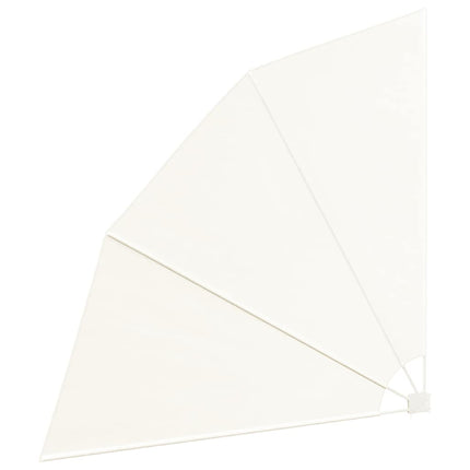 sammenklappelig sidemarkise til altan cremefarvet 210 x 210 cm