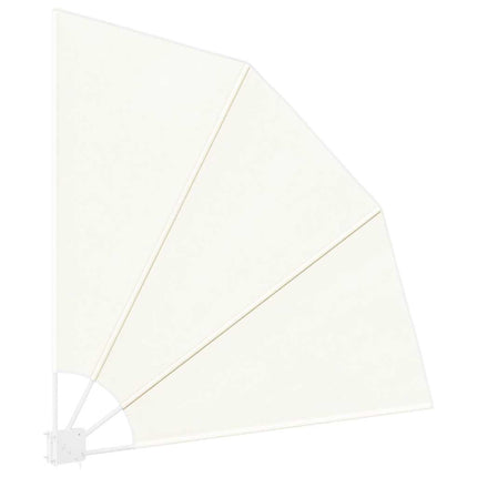 sammenklappelig sidemarkise til altan cremefarvet 140 x 140 cm