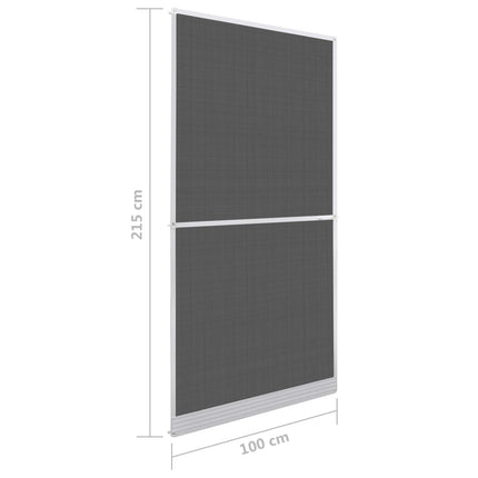 Svingbart insektnet Hvid og sort 100 x 215 cm