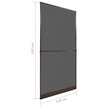 Svingbart insektnet Brun og sort 120 x 240 cm