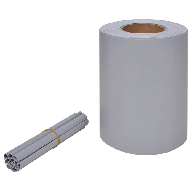privatlivsliste PVC 70x0,19 m lysegrå