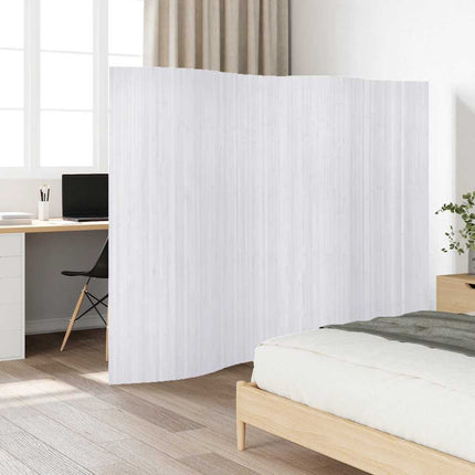 rumdeler bambus bredde 250 cm højde 165 cm hvid