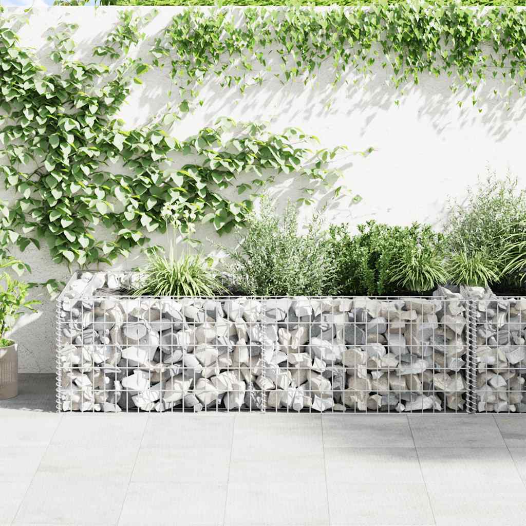 gabion-plantekasse galvaniseret stål 180 x 90 x 50 cm
