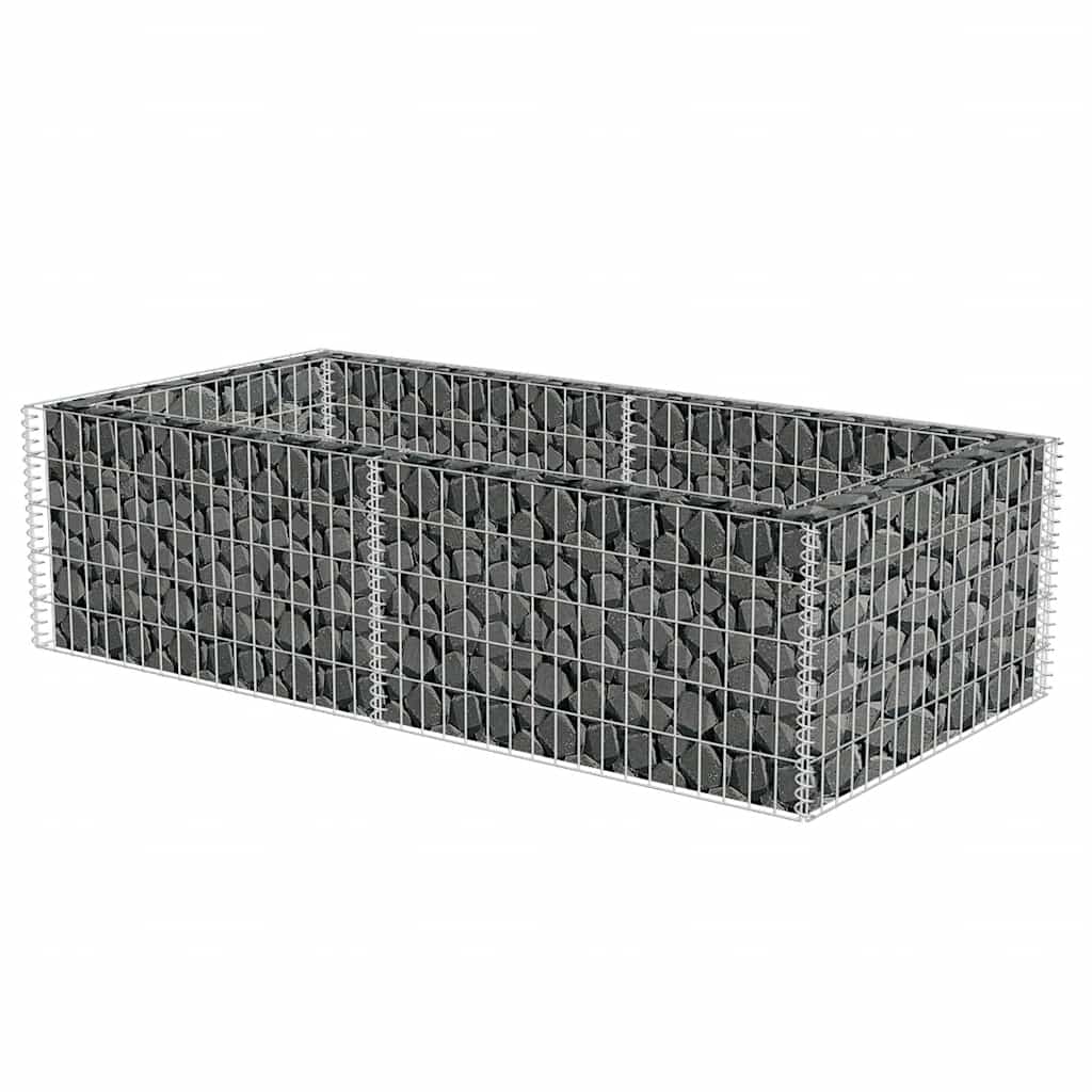 gabion-plantekasse galvaniseret stål 180 x 90 x 50 cm