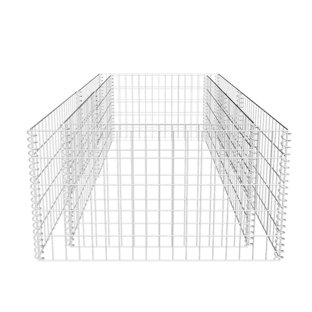 gabion-plantekasse galvaniseret stål 180 x 90 x 50 cm