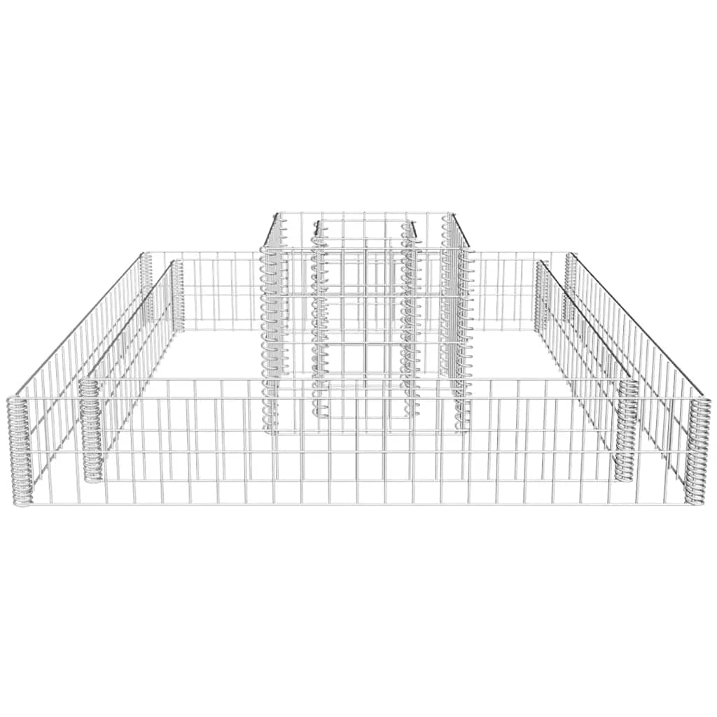 gabion-plantekasse galvaniseret stål 120 x 120 x 20 cm