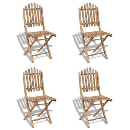 foldbare havestole bambus 4 stk.