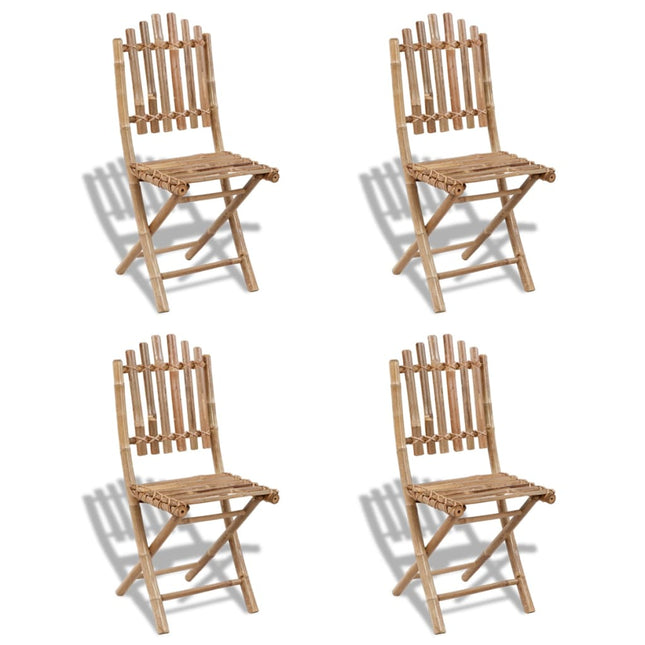 foldbare havestole bambus 4 stk.