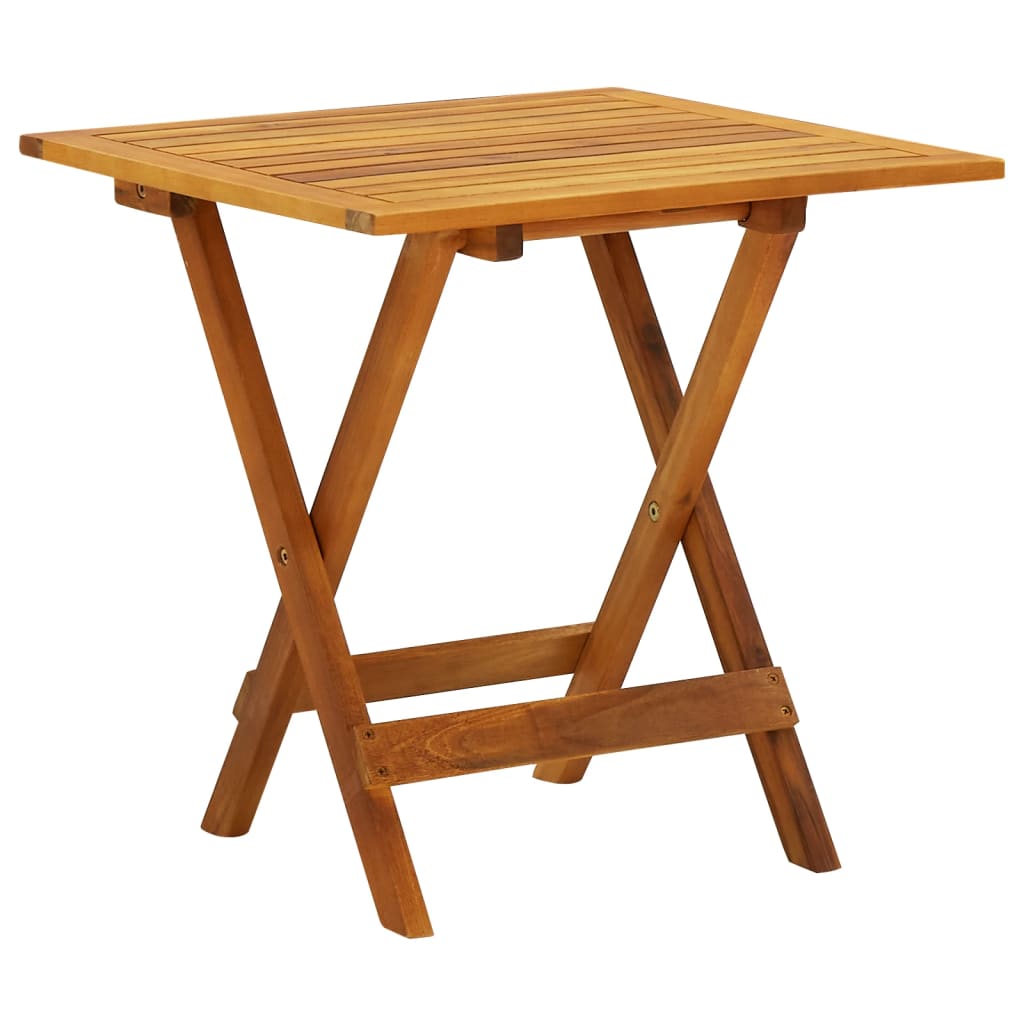 Bistrobord 46 × 46 × 47 cm i massivt akacietræ - foldbart havebord