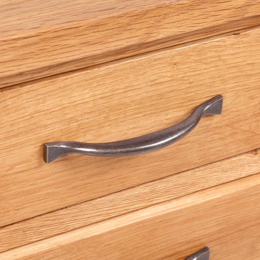 sengebord 3 skuffer 40x30x54 cm massivt egetræ