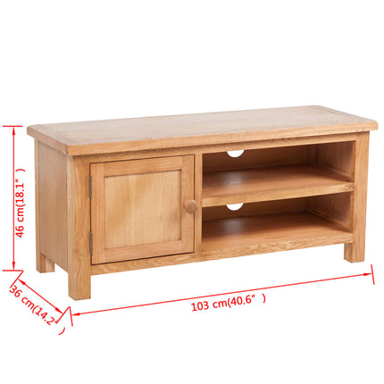 tv-skab 103x36x46 cm massivt egetræ
