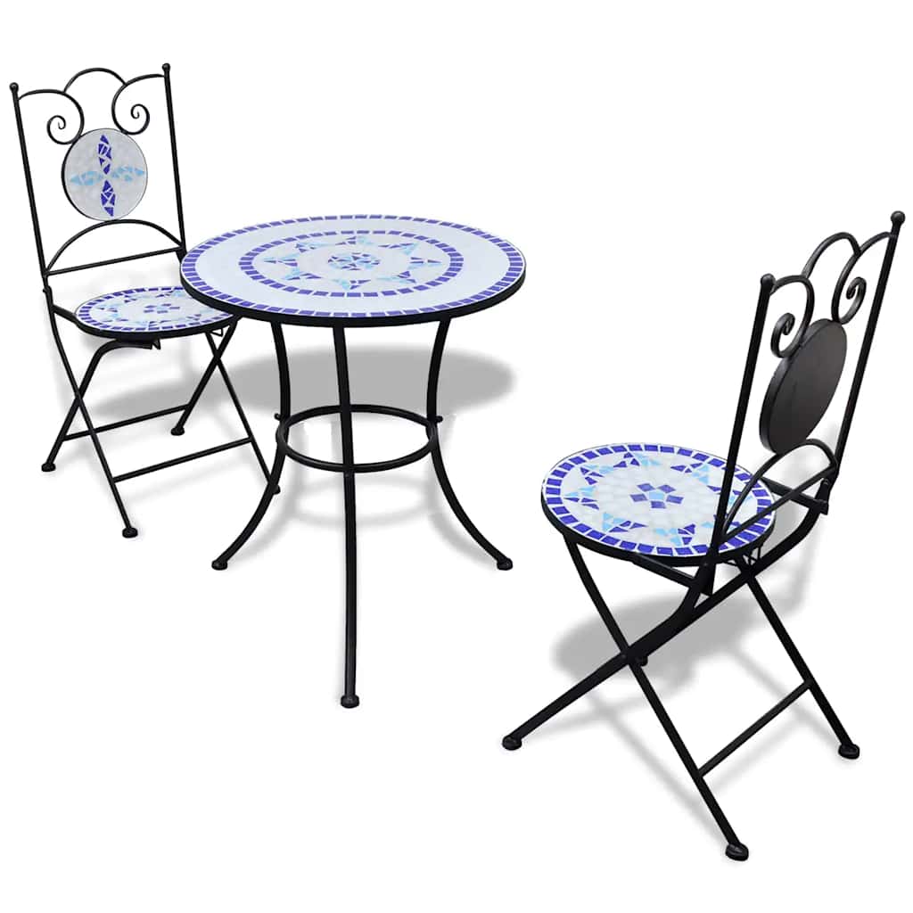 bistrost 3 dele keramikfliser bl og hvid