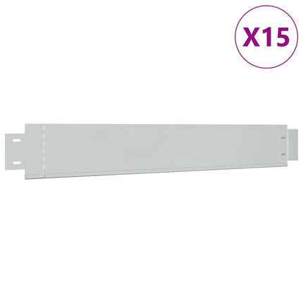 fleksibel bedkant 15 stk. 100x14 cm galvaniseret stål