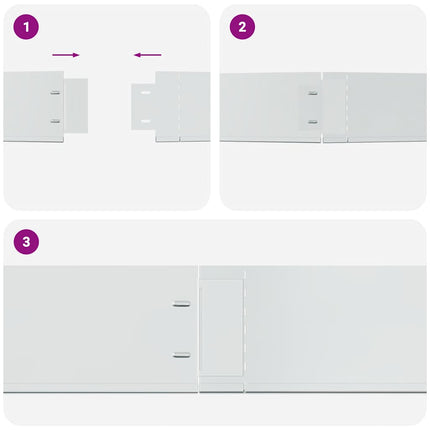 fleksibel bedkant 15 stk. 100x14 cm galvaniseret stål