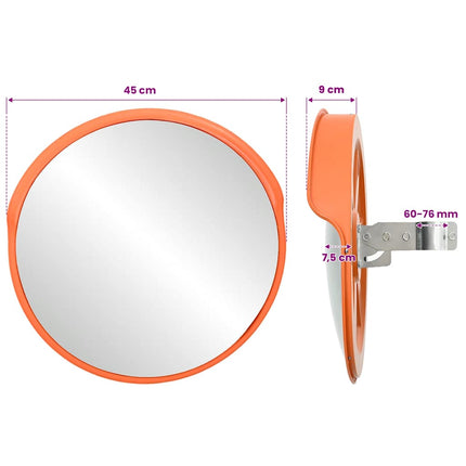 konvekst trafikspejl PC plast orange 45 cm udendørs