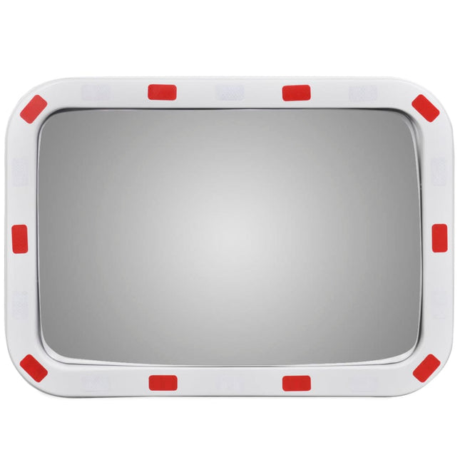 konvekst trafikspejl rektangulært 40x60 cm med reflekser