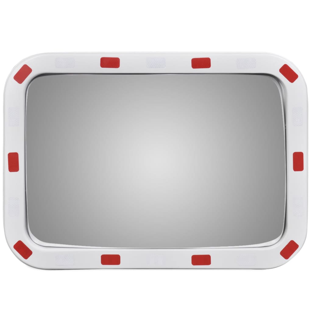 konvekst trafikspejl rektangulært 40x60 cm med reflekser