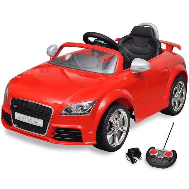 Audi TT RS Sit Bil for børn med hvid fjernbetjening Rød