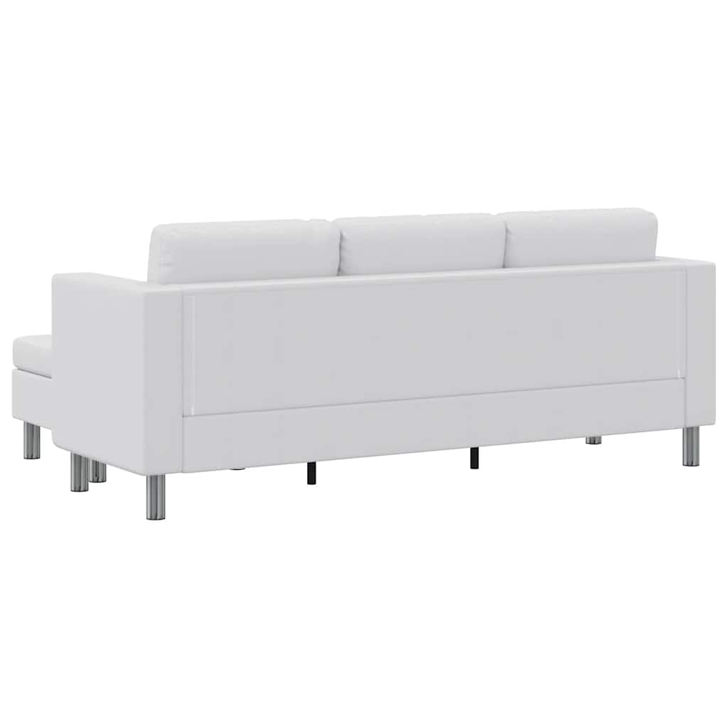 3-personers modulsofa kunstlæder hvid