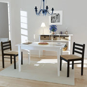 spisebordsstole 2 stk. massivt gummitræ og fløjl brun