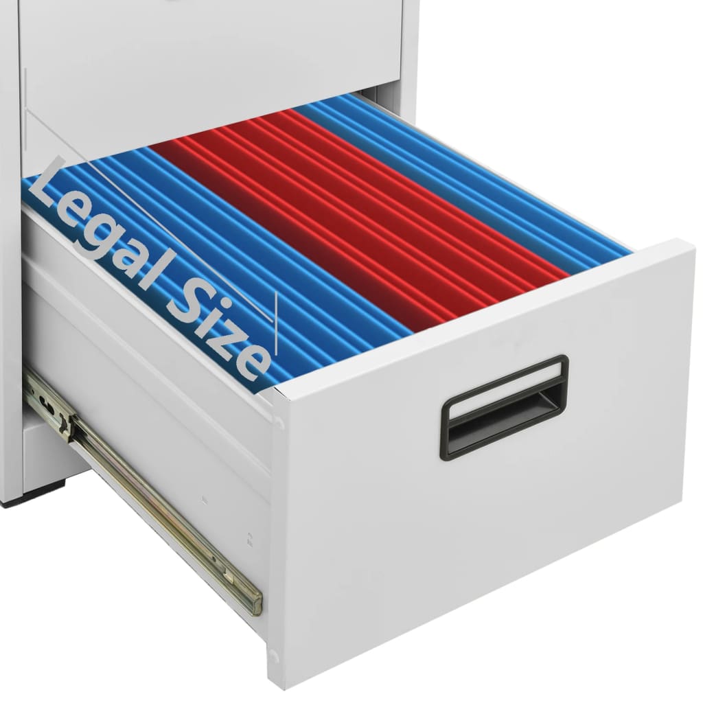 arkivskab 46x62x102,5 cm stål lysegrå