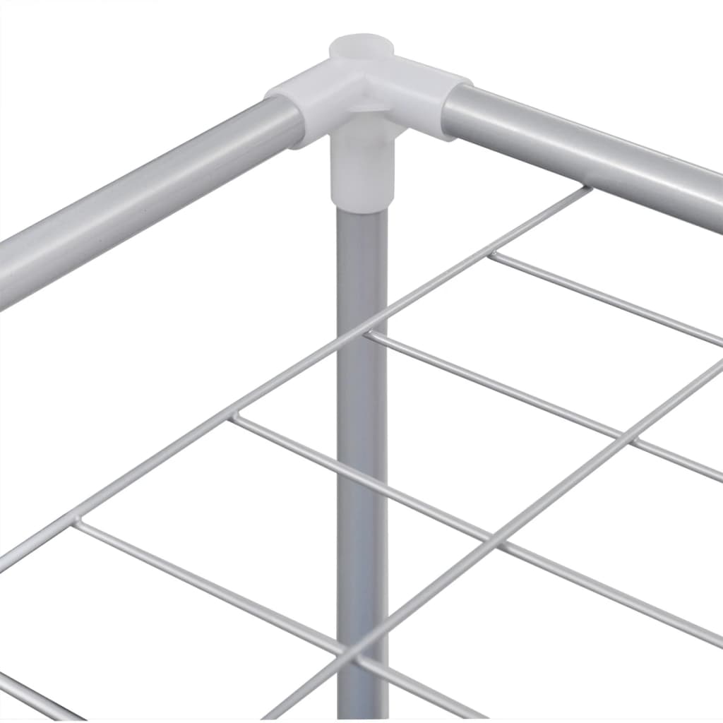 vasketøjskurv med 2 rum og tørrestativ