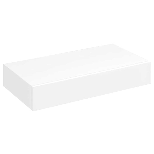 væghylde med 1 skuffe MDF hvid