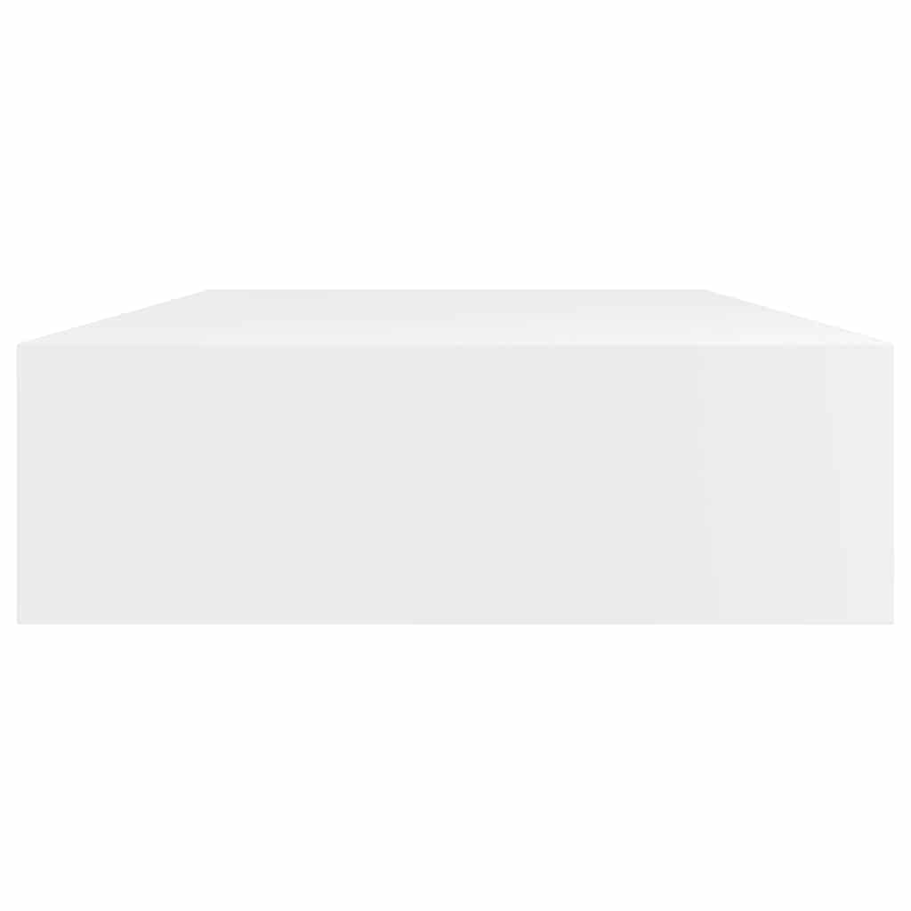 væghylde med 1 skuffe MDF hvid