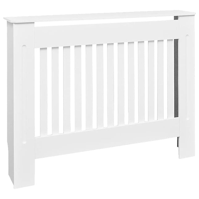 radiatorskjuler i konstrueret træ 112 cm hvid