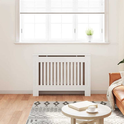 radiatorskjuler i konstrueret træ 112 cm hvid