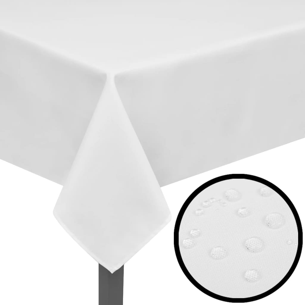 5 Bordduge Hvid 130 x 130 cm// billede
