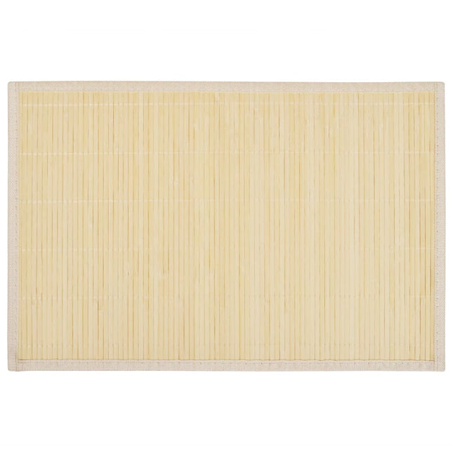 6 Bambusdækkeservietter 30 x 45 cm naturfarvet