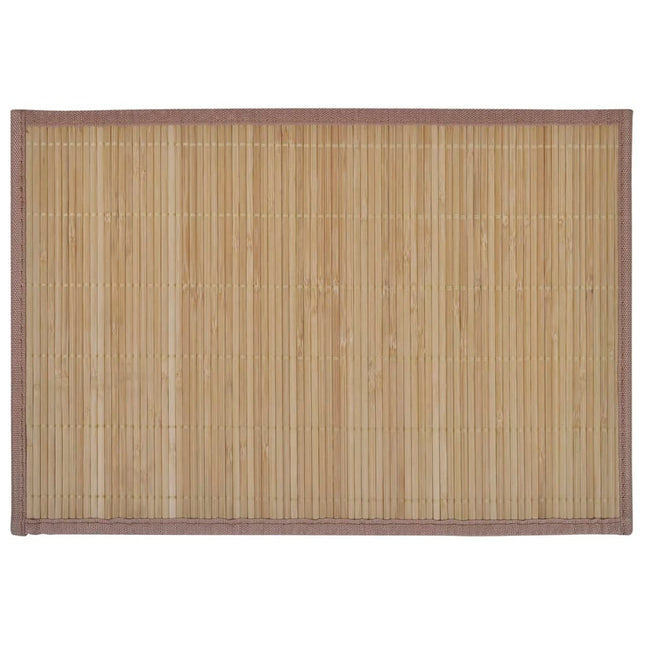 bambusdækkeservietter 6 stk. 30 x 45 cm brun
