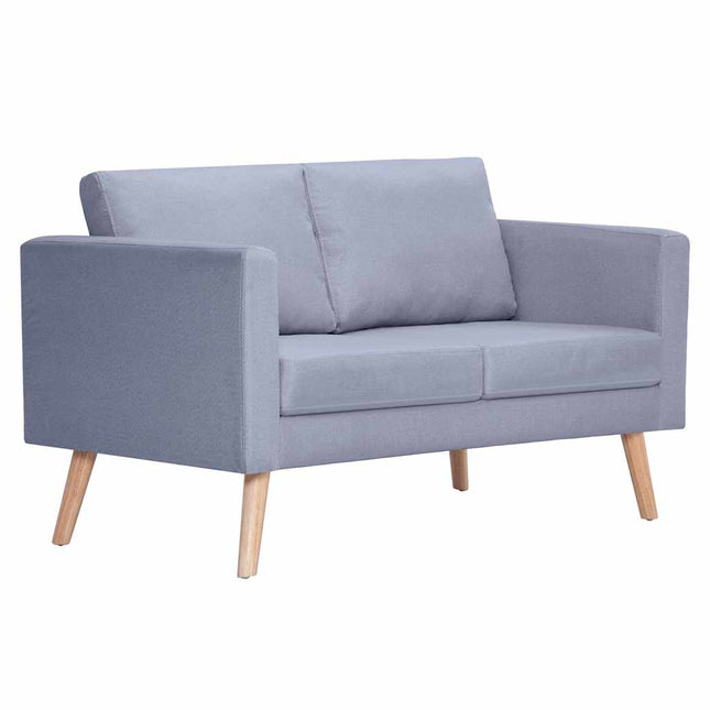 sofa 2-pers. stof lysegrå