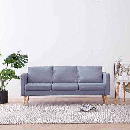 sofa 3-pers. stof lysegrå