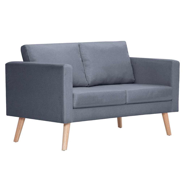sofa 2-pers. stof mørkegrå