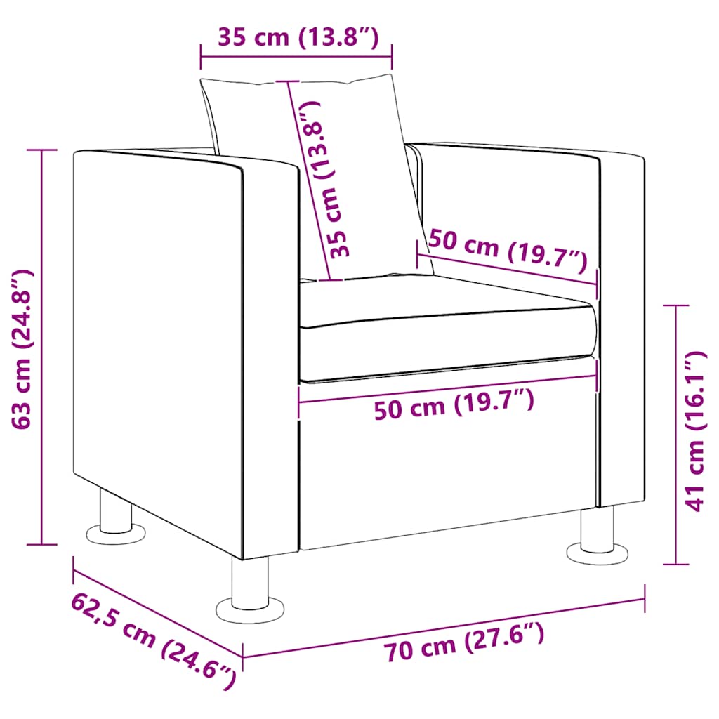 lænestol kunstlæder sort