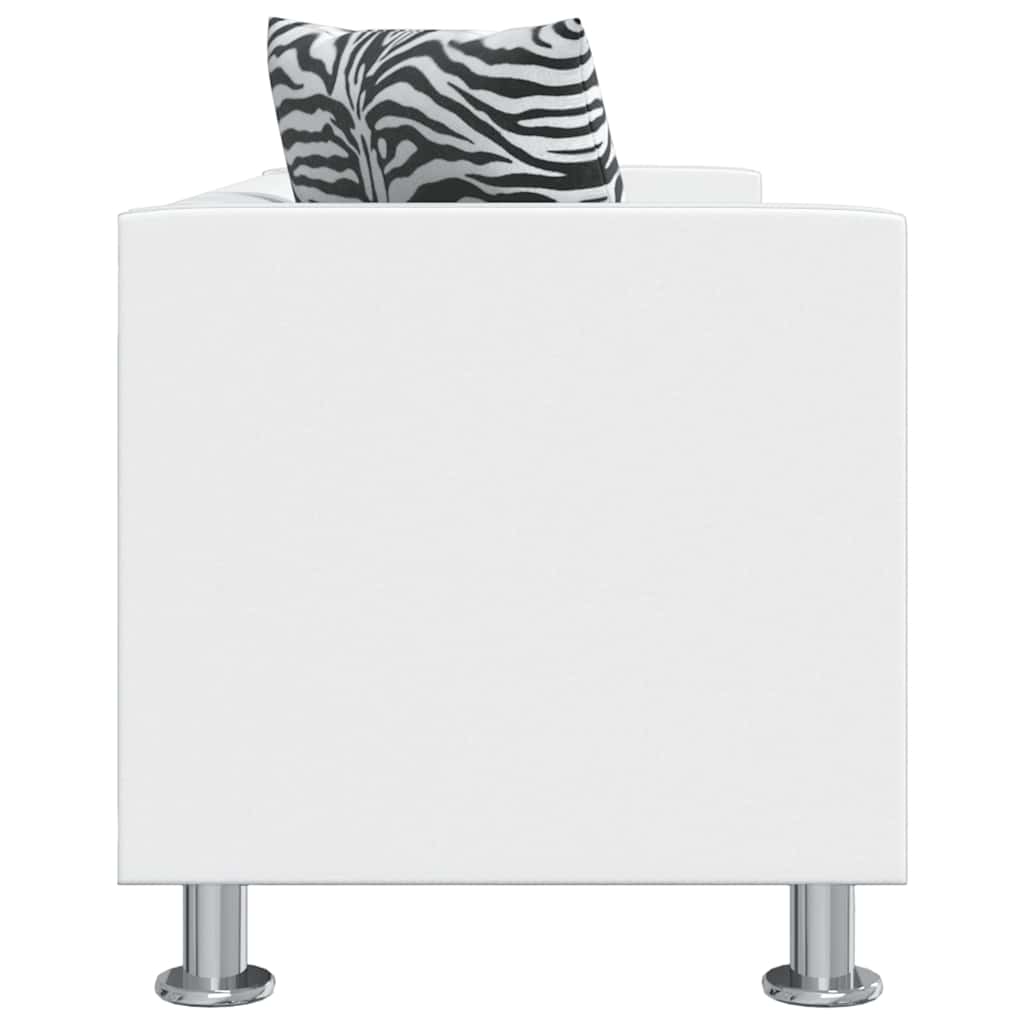 sofa 3-pers. kunstlæder hvid