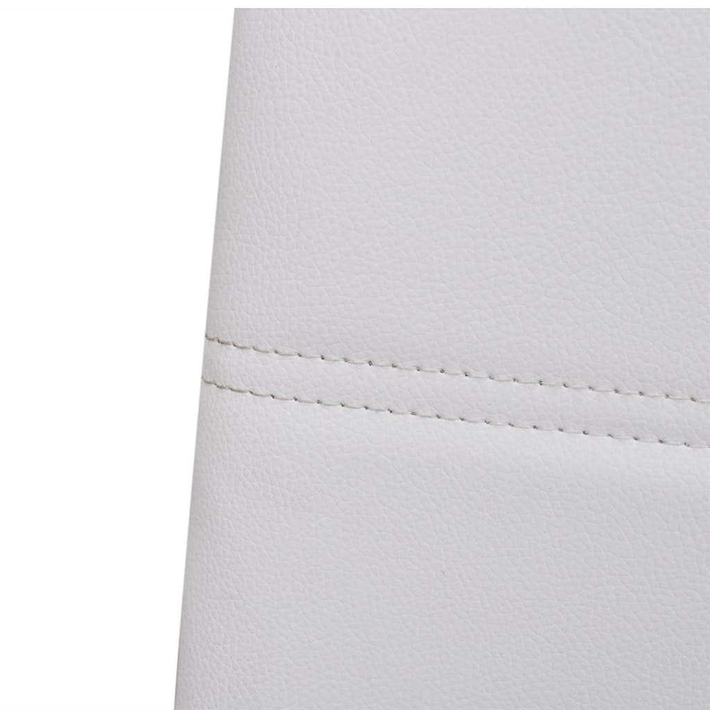 spisebordsstole med cantilever 2 stk. kunstlæder hvid