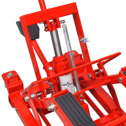 hydraulisk donkraft til motorcykel og ATV 680 kg rød