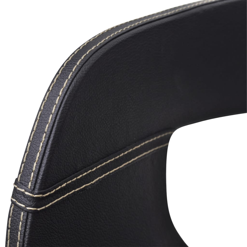 spisebordsstole 2 stk. bøjet træ og kunstlæder sort