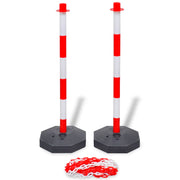 trafikpælesæt med plastikkæde på 10 cm