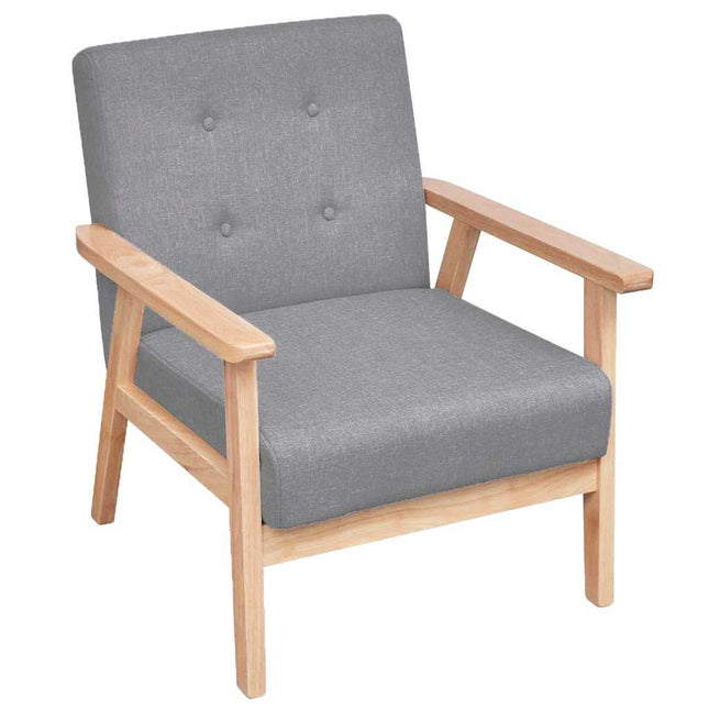 lænestol stof lysegrå