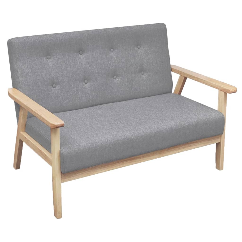 2-personers sofa stof lysegr