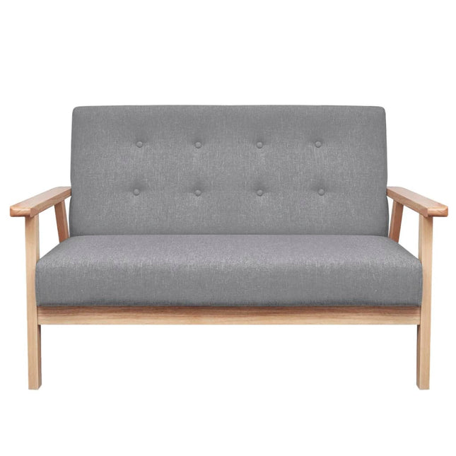 2-personers sofa stof lysegrå