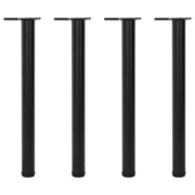 4 bordben, justerbar højde, sorte, 710 mm
