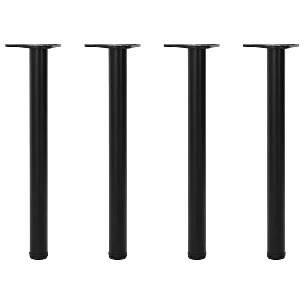 4 bordben, justerbar højde, sorte, 710 mm