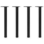 4 bordben, justerbar højde, sorte, 710 mm