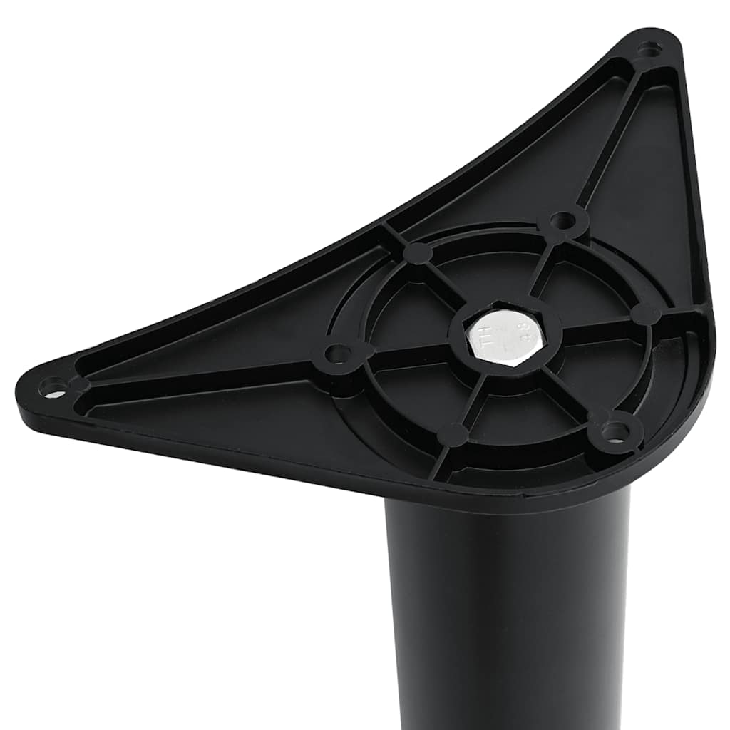 4 bordben, justerbar højde, sorte, 710 mm