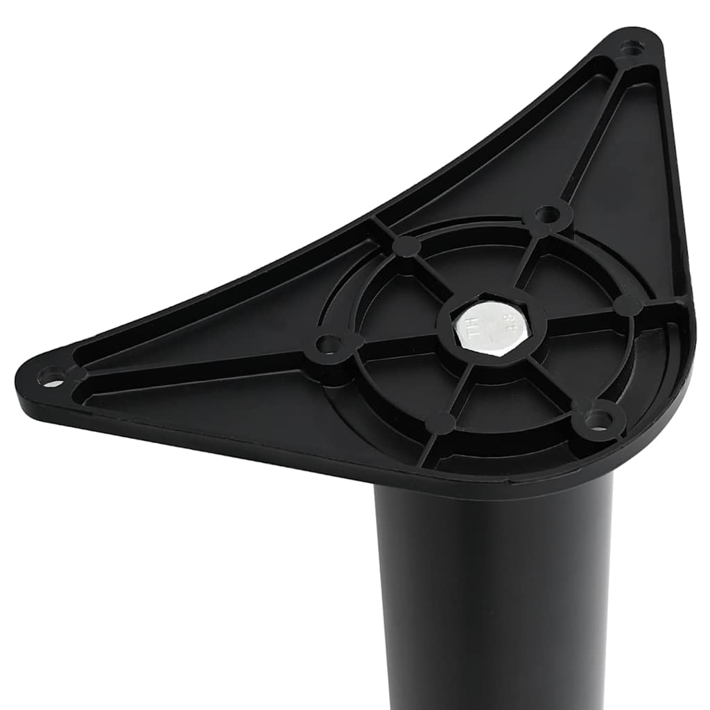 4 bordben, justerbar højde, sorte, 870 mm